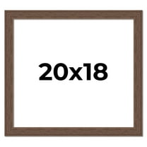 20x18 Frame Brown Farmhouse Solid Wood Picture Frame Width 1.5 Inches | Interior Frame Depth 0.5