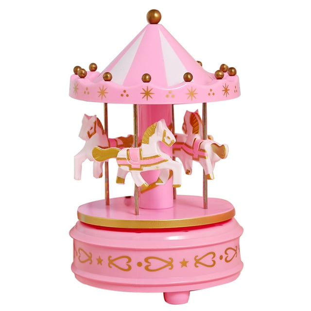 Caja de música de carrusel, decoración para tartas, regalo de cumpleaños, juguetes infantiles, caja de música, regalo para estudiantes, regalo de Navidad para niños y niñas, regalo de cumpleaños.