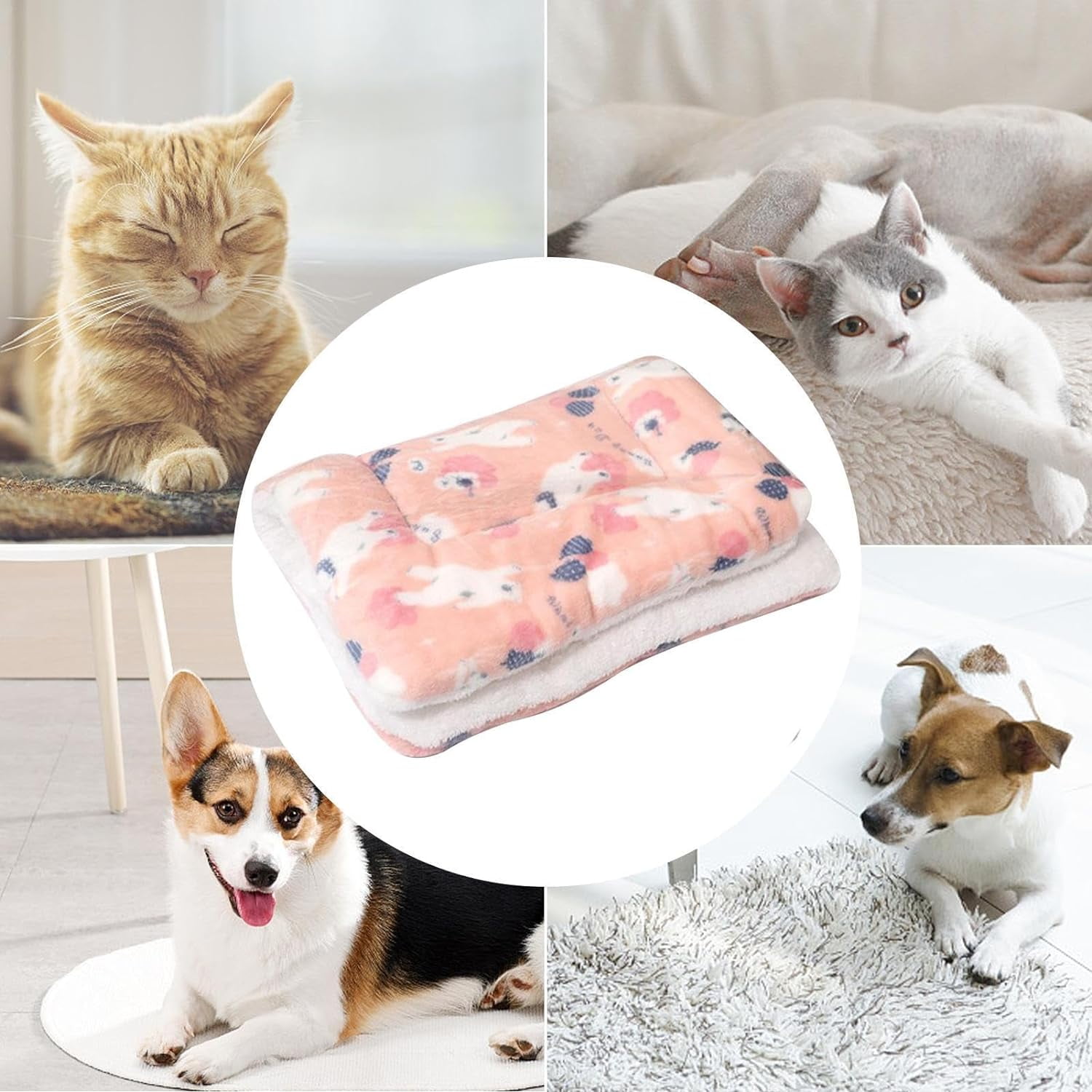 XINQIHANG Pet Blanket Flannel Throw-Soft Warm Cushion Mat for Dog