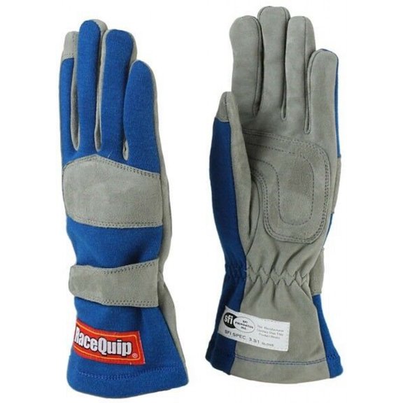 RaceQuip Blue 1-Layer SFI-1 Glove - Large | 351025