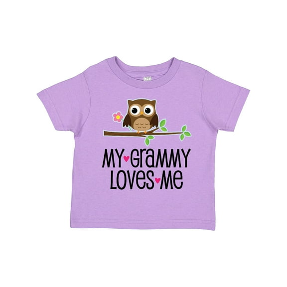 Inktastic Grammy Loves Me Grandchild Owl Girls Toddler T-Shirt