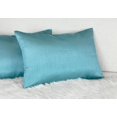 thumbnail image 2 of Aiking Home 12x18 Inches Faux Silk Rectangular Throw Pillow Cover, Zipper Closure, Aqua (Set of 2), 2 of 5
