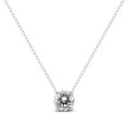 thumbnail image 3 of SZUL - Women's 1 Carat Floating Round Diamond Solitaire Necklace in 14K White Gold (H-I Color I1-I2 Clarity), 3 of 6