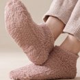 thumbnail image 5 of 2026 Fuzzy Socks with Grips Non Slip Slipper Socks for Men Soft Cozy Plush Fluffy Socks Winter Warm (Brown), 5 of 7