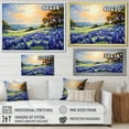 thumbnail image 4 of Designart "Blue Bonnet Dance In Meadows I" Blue Bonnets Floater Framed Wall Art Living Room, 4 of 5