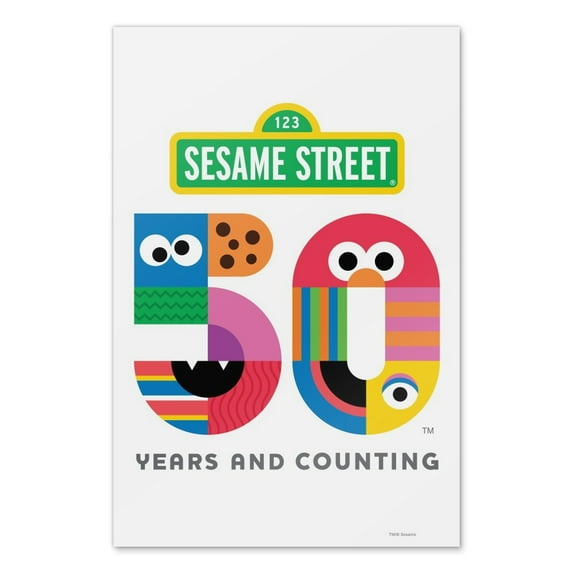 Sesame Street 50th Anniversary Logo Home Business Office Sign