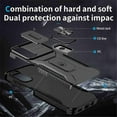 thumbnail image 5 of For Samsung Galaxy A14 5G Slim Fit Shockproof Hybrid with Slide Camera Cover & Rotated Ring Kickstand, [Military-Grade] Phone Case For Samsung Galaxy A14 5G 6.6",Black,For Galaxy A14 5G, 5 of 8