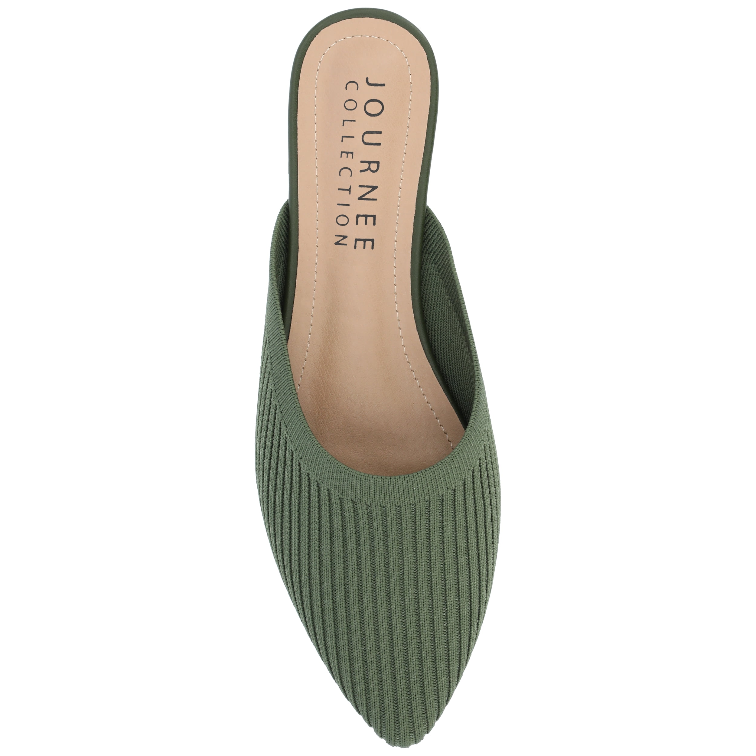 Journee Womens Aniee Slip On Almond Toe Mule Flats, Widths Available