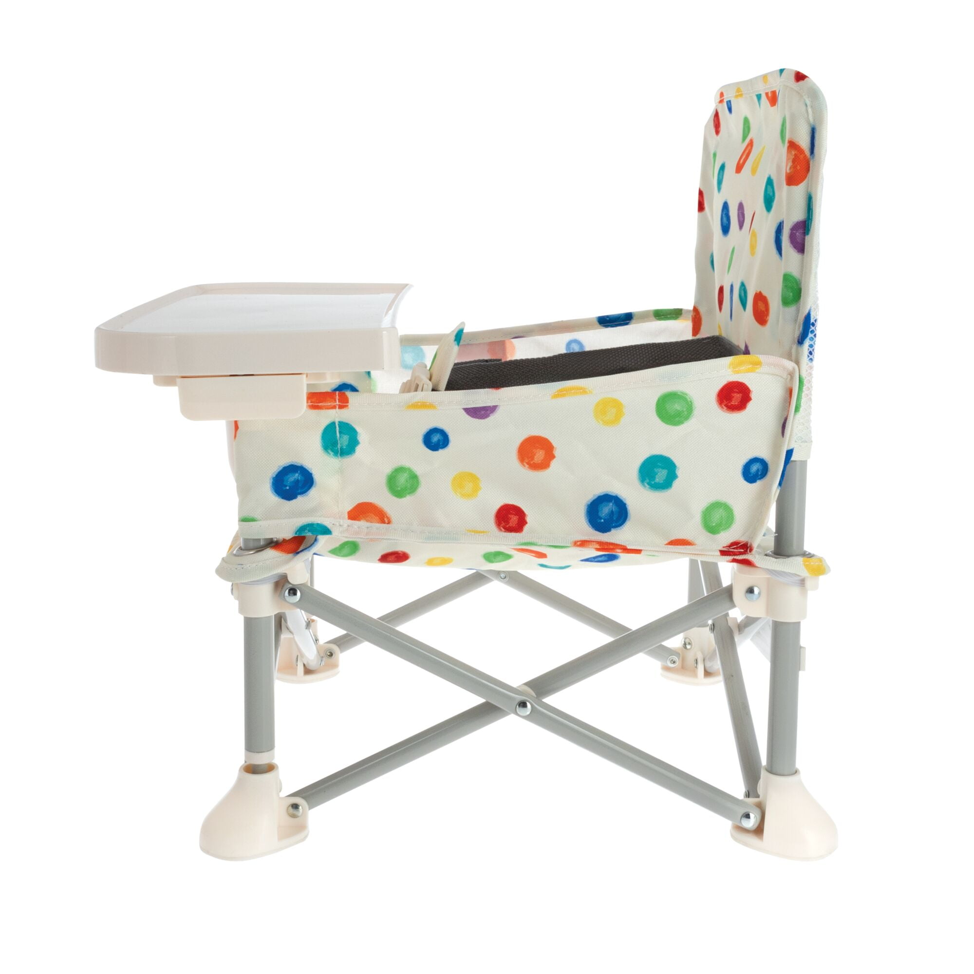Nuby Pop-Up Portable Booster Seat with Removable Tray, Circles