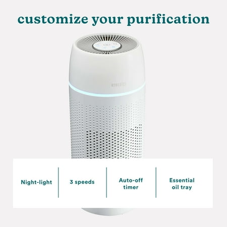 Homedics - PetPlus True Hepa Air Purifier for Large Rooms - White