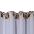 thumbnail image 2 of Lanco Geometric Faux Linen Blackout Thermal Grommet Curtain Rust, Beige, Single Curtain Panel, Size 52 x 84", 2 of 5