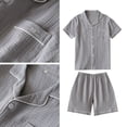 thumbnail image 4 of 1 set hombre pijama de verano ropa de dormir masculina manga corta salón para el hogar set (tamaño m), 4 of 5