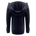 thumbnail image 5 of HJYCHN Womens Elegant Hooded Knit Cardigan Soft Lightweight Long Sleeve Sweater Comfortable Fall Winter Outerwear Top Navy XXL, 5 of 5