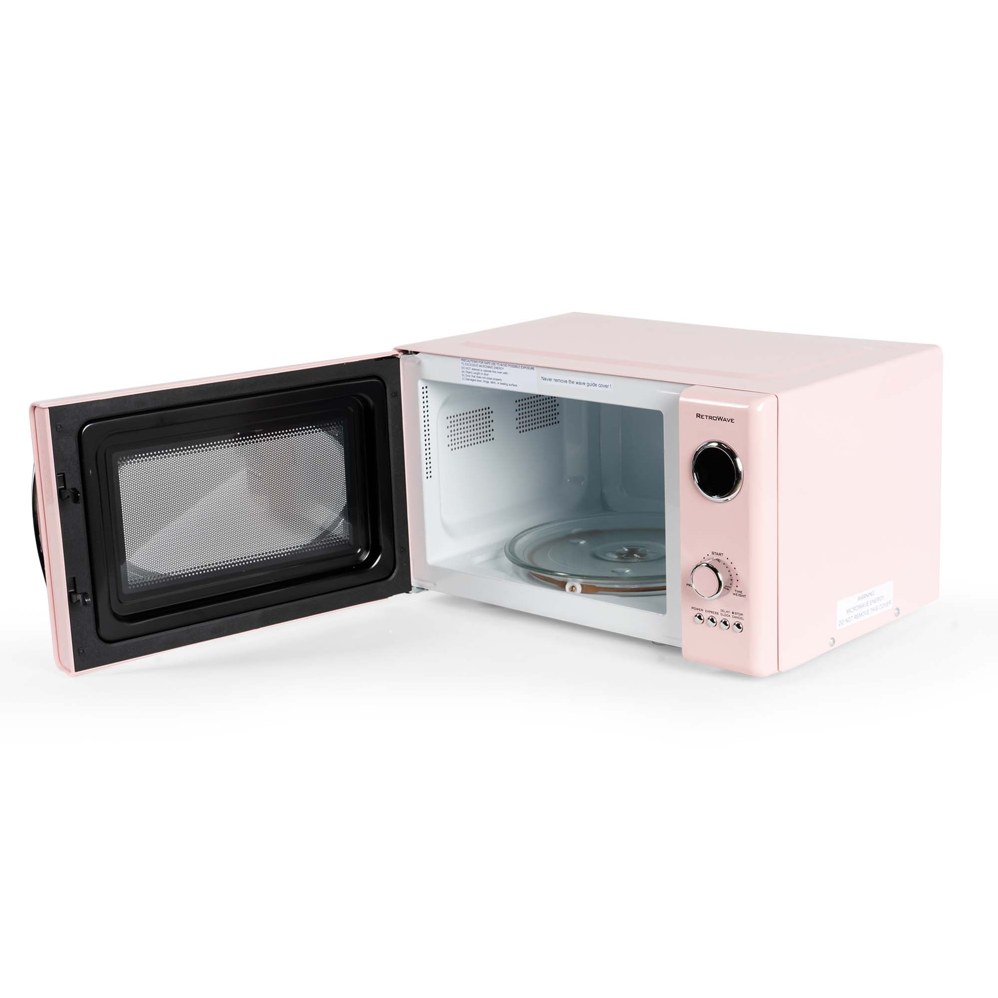 Nostalgia Retro 0.9 cu. ft. 800-Watt Countertop Microwave, Pink, New 