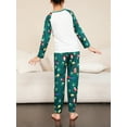 thumbnail image 6 of Christmas Family Pajamas Matching Set Letter Print Long Sleeve Tops and Santa Claus Print Pants Sleepwear, 6 of 10