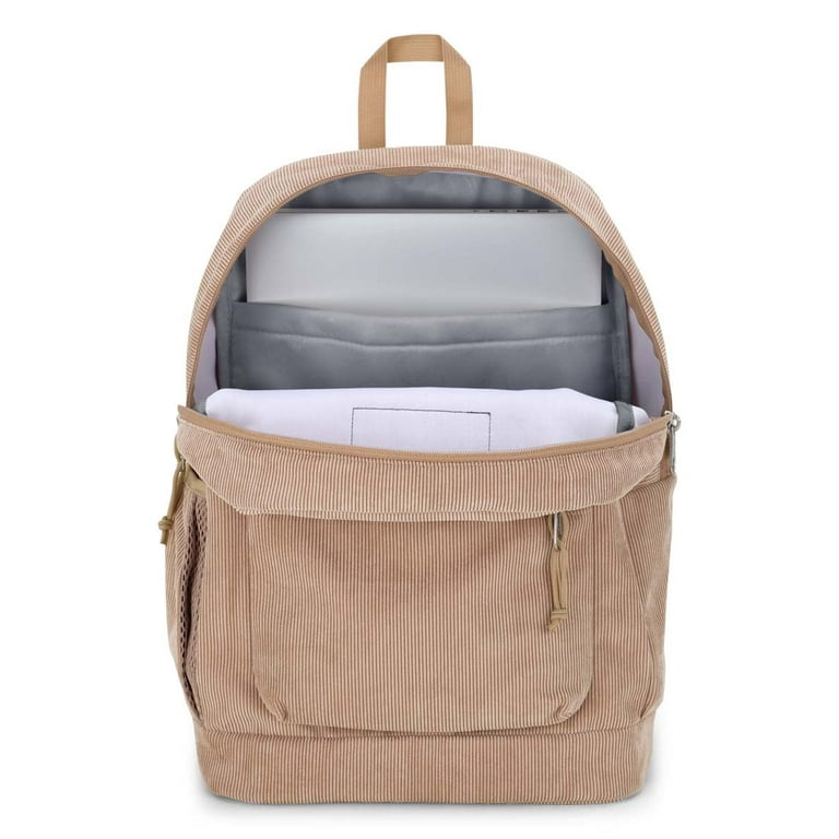 JanSport Cross Town Plus Remix Backpack Laptop Sleeve, and Front