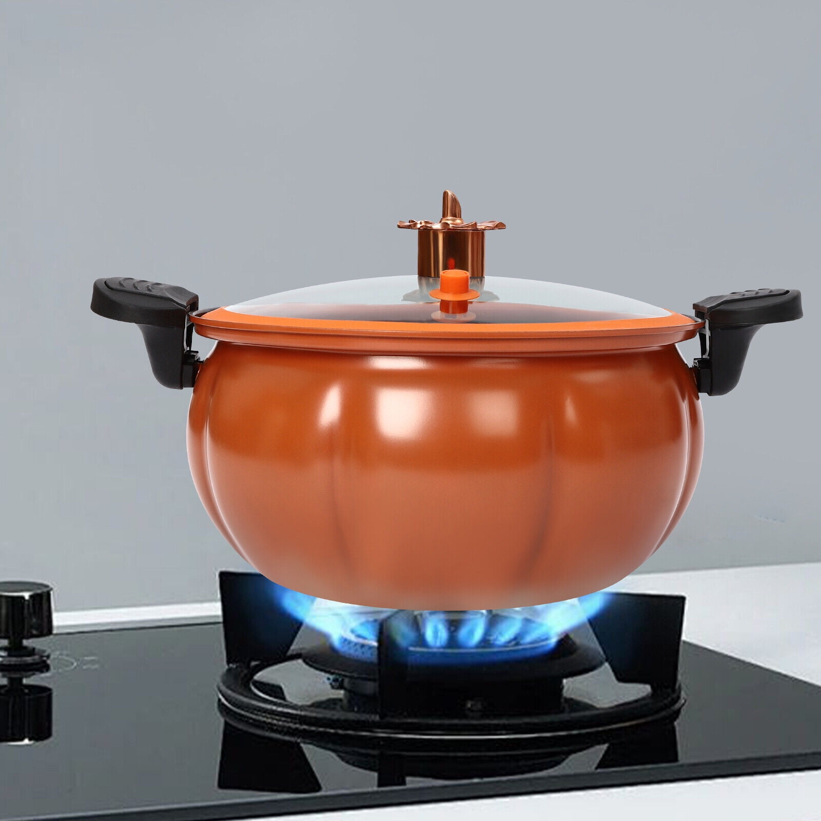 Micro Pressure Cooker Micro Pressure Cooking Pot Pumpkin Shape Pressure Cooking for home kitchens, dormitories