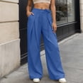 thumbnail image 2 of JIAYUE Women's Pants Ankle-Length Elegant Wide Leg Relaxed Fit High Waist Trousers For Everyday Wear Casual Bottoms For Women, 2 of 5