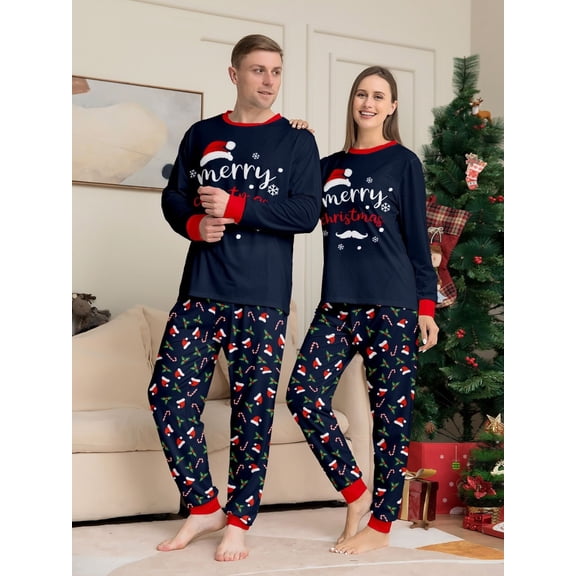 Family Christmas Pajamas, Syphoria 1PC Womens Pajamas Set Long Sleeve Top and Pant Matching Family Christmas Pajamas Set