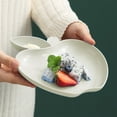 thumbnail image 4 of FeiFu Compartment Serving Set,Dishware with Dipping Bowls for Dumplings, Sushi, Tapas Parties, Plastic Serving Platter Set Dumpling Plate with Dipping Saucer Beige, 4 of 5