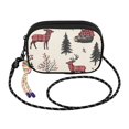 thumbnail image 2 of FORMRS Mini Crossbody Bag for Women Adjustable Rope Shoulder Casual Phone Purse, Beige Christmas Plaid, 2 of 7