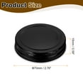 thumbnail image 2 of 6pcs Mason Jar Lids 2.76" Tinplate Leak-proof Mason Canning Covers, Black, 2 of 7