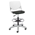 thumbnail image 2 of KFI Studios KOOL Home and Office Adjustable Drafting Stool, White Back, Black Seat, 2 of 2
