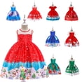thumbnail image 2 of Vestido infantil Ropa navideña Mono estampado para niña Vestido de princesa, 2 of 5