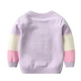 thumbnail image 4 of Chandail Décontracté pour Bébés Filles Pull-Over Hiver Pull Col Rond Tops Chemises Vêtements pour 1-7 Ans, 4 of 5