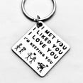 thumbnail image 1 of Engraved Keychain Gift, Usavan Stainless Steel Personalized Engraved Keychain, Romantic Hand-Drawn Heart Design Metal Keychain for Lover Friend Anniversary, 1 of 7
