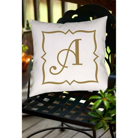 - Thumbprintz Gold Script Monogram Decorative Pillows
