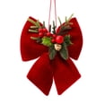 thumbnail image 2 of Christmas Decorations - Christmas Bows - Large Red Velvet Christmas Tree Topper - Burgundy Ribbon Gift Bows - Xmas Decor for Indoor Outdoor Home Wreaths Mantle Front Door Wedding, 2 of 7