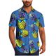 thumbnail image 2 of Blusa y camisa de manga corta con cuello vuelto para hombre, blusa informal de moda con botones estampados, blusa de manga corta con cuello vuelto, blusa de poliéster para hombre, 2 of 6