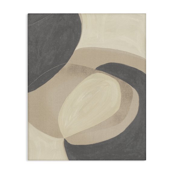 Stupell Industries Eclectic Modern Rock Shapes Abstract Neutral Tones Canvas Art, 16 x 20, by Kippi Leonard