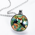 thumbnail image 2 of Toucan Women's Glass Circular Pendant Necklaces, 2 of 5