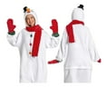 thumbnail image 5 of FYDUU Kids Christmas Flannel Onesie With Hood Boys Girls Christmas Onesie Snowman Plush Jumpsuit One-Piece Outfit Xmas Holiday Party Outfit 1-2 Years, 5 of 5