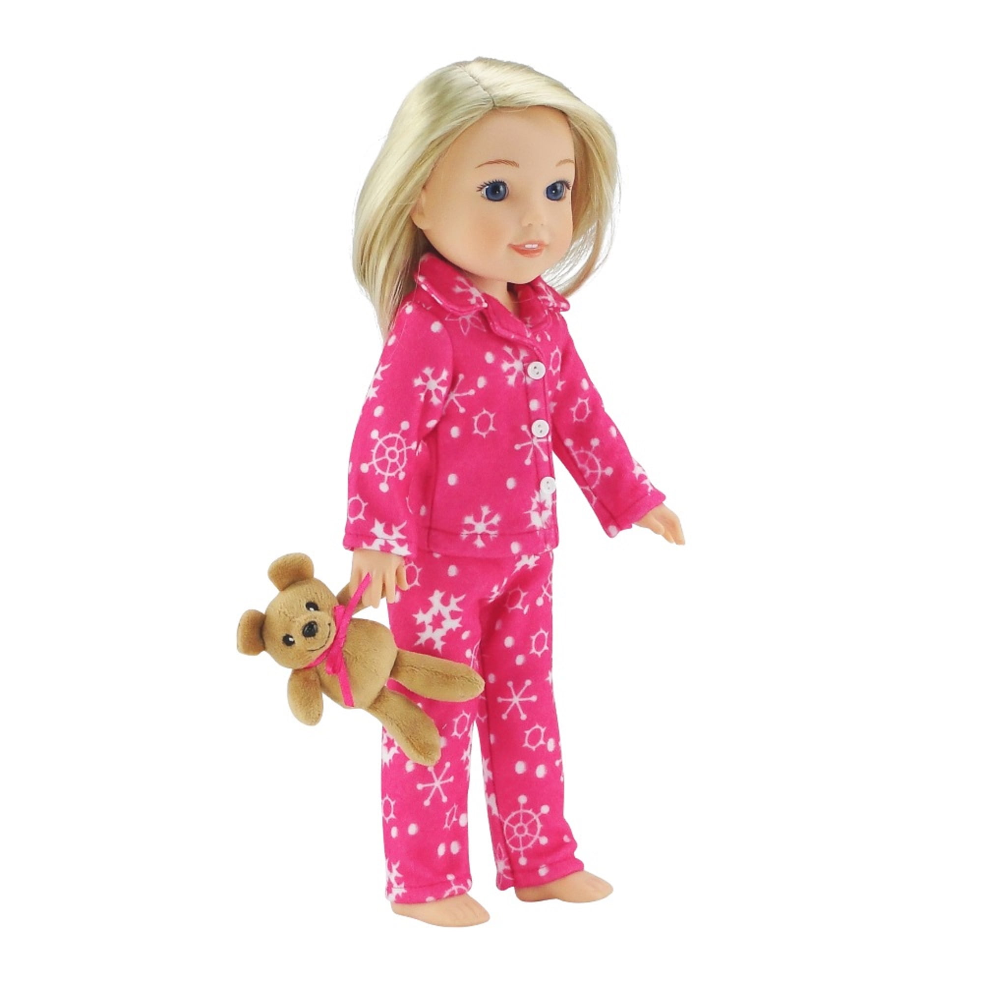 Pink Dots Umbrella for American Girl and Wellie Wisher Doll Accessory TRU US SLR