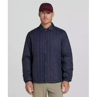 VRST Men's Linear Quilted Shirt Jacket , darker Ardosia Slate, Size XL