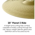 thumbnail image 3 of Ride Cymbal Zildjian Planet Z ZP20R de 20 pulgadas en latón, 3 of 6