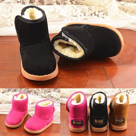 Toddler Baby Children Boy Kids Winter Fur Snow Boots Warm Shoes Booties (Best Casual Snow Boots)