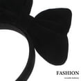 thumbnail image 3 of DEEPCRAFF Black Velvet Bow Headband Large Size Soft Plush Material Comfortable Fit for Women and Girls, 3 of 6