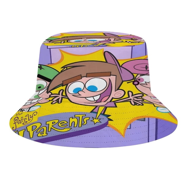 Los Padrinos Mágicos Sombrero bucket para adultos, gorra de protección solar, sombrero de pescador plegable para viajes al aire libre, pesca y actividades de verano