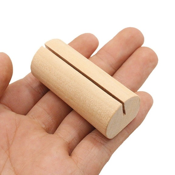 Toddmomy 20Pcs Wood Table Number Holders for Wedding and Birthday Party Table Decoration