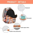 thumbnail image 4 of Vintage Inspired Tribal Print Backpack - Oversized 17" Computer Compartment with Organizer | Bohemian Style School Bag for College, Heavy Duty Oxford Fabric Daypack for Textbooks & Notebooks, 4 of 6
