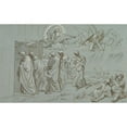 thumbnail image 3 of Joseph von Führich 24x16 Black Modern Framed Museum Art Print Titled - God Summons Noah and His Family into the Ark (1827), 3 of 5