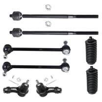 Detroit Axle - 8pc Front Suspension Kit for Ford Focus 2000-2006, 4 Tie Rod Ends 2 Boots 2 Sway Bar End Links 2001 2002 2003 2004 2005 Replacement