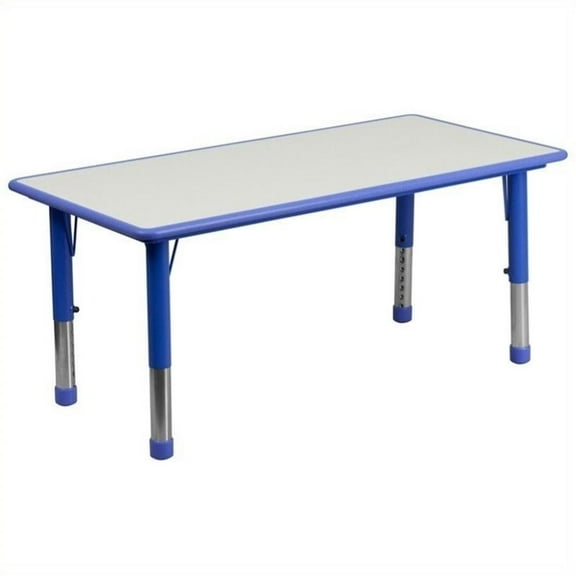 Maklaine Modern / Contemporary Plastic Activity Table in Blue
