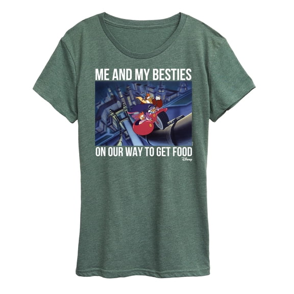 Disney - Darkwing Duck - Me & My Bestie Getting Food - Women's Short Sleeve Graphic T-Shirt
