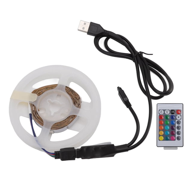 Tira De Luces LED RGB Tira De LED De Bajo Voltaje USB RGB De 5V Con Control De Aplicación Control Remoto Por Infrarrojos De 24 Teclas Para Barra De Fiesta Atmósfera De