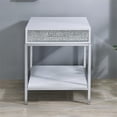thumbnail image 5 of Pemberly Row Contemporary White Wood and Chrome 20" End Table, 5 of 6